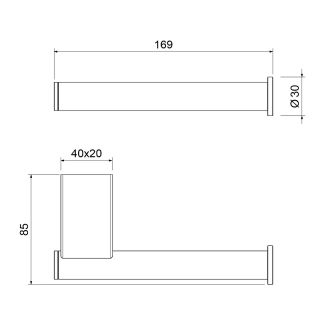 Бумагодержатель Timo Luiro 18541/00 хром